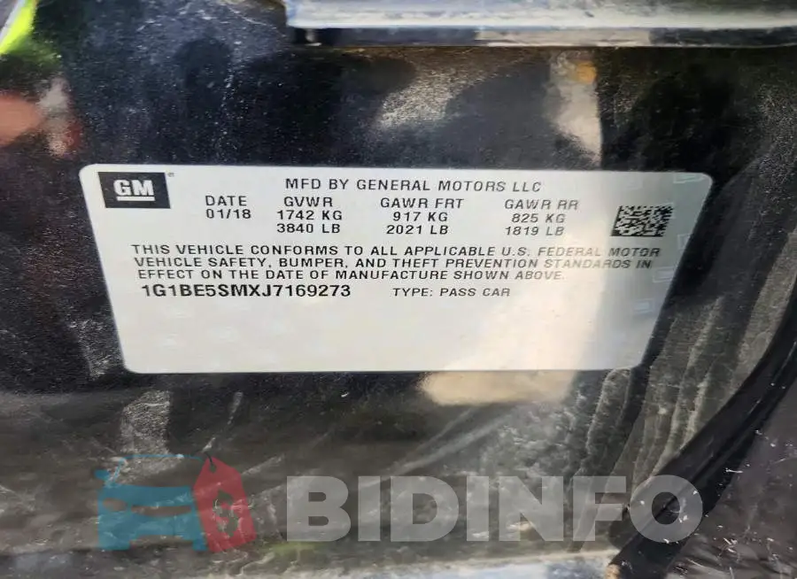1G1BE5SMXJ7169273 Photo# 13