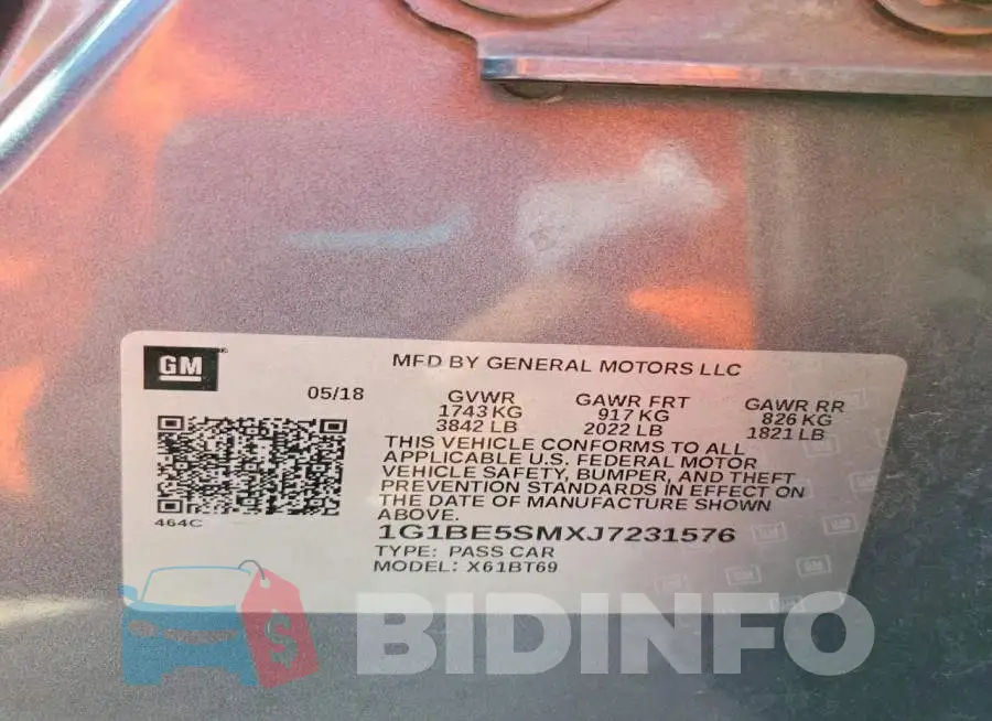 1G1BE5SMXJ7231576 Photo# 12
