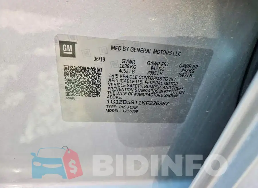 1G1ZB5ST1KF226367 Photo# 12