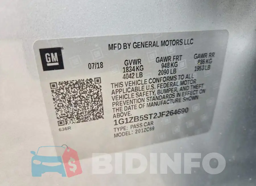 1G1ZB5ST2JF264690 Photo# 13
