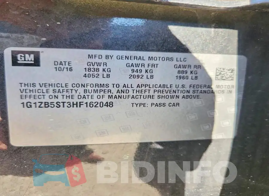 1G1ZB5ST3HF162048 Photo# 12