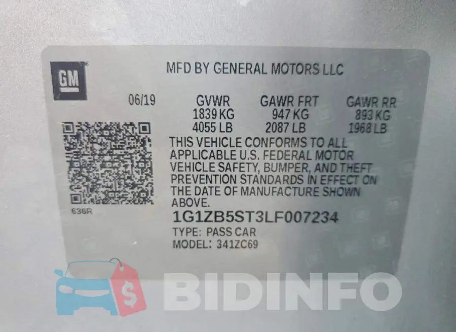 1G1ZB5ST3LF007234 Photo# 12