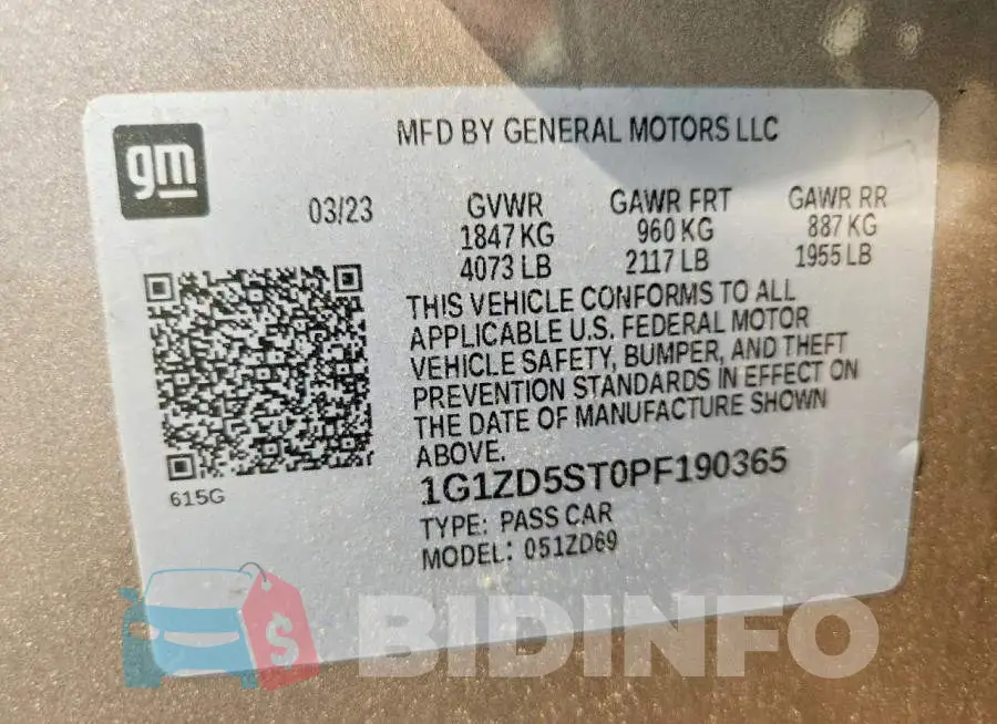 1G1ZD5ST0PF190365 Photo# 12