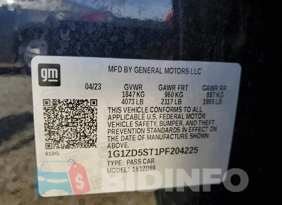 1G1ZD5ST1PF204225 Photo# 12