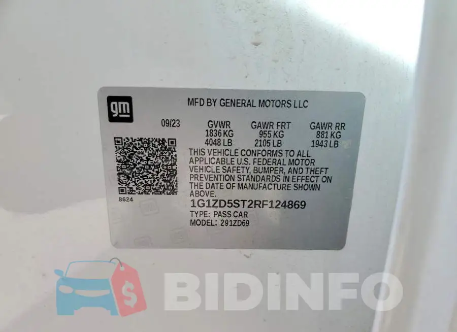 1G1ZD5ST2RF124869 Photo# 12