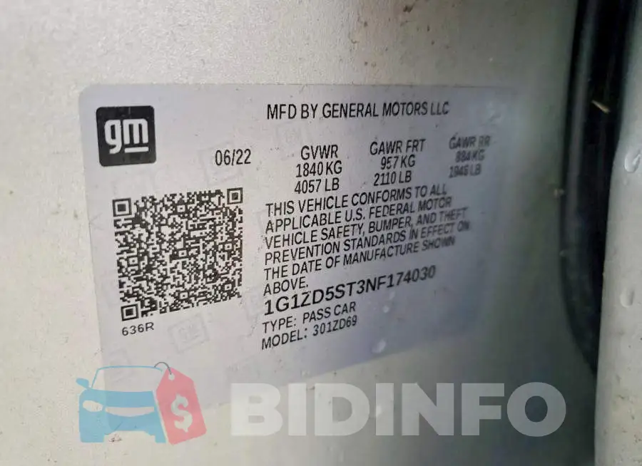1G1ZD5ST3NF174030 Photo# 12