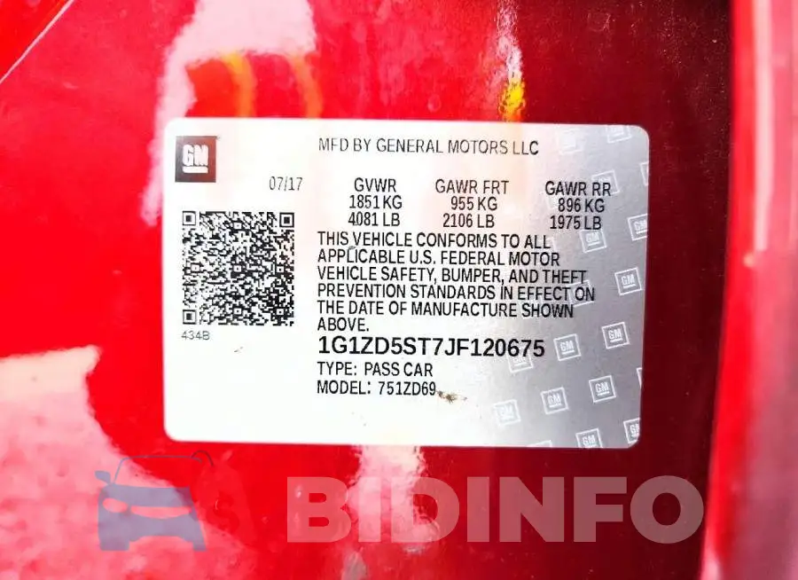 1G1ZD5ST7JF120675 Photo# 12