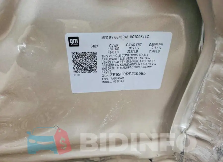 1G1ZE5ST0RF210565 Photo# 12