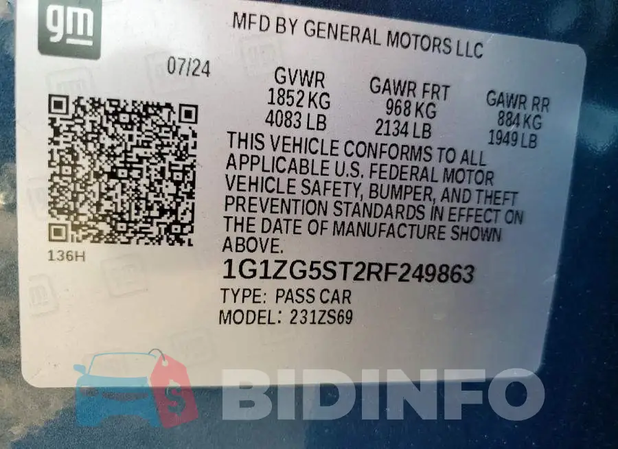 1G1ZG5ST2RF249863 Photo# 12