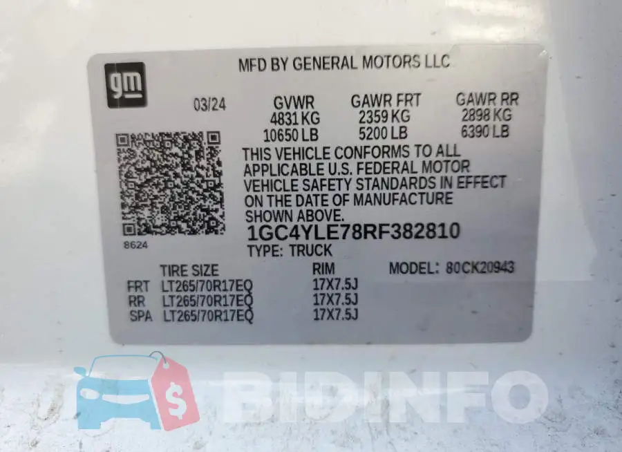 1GC4YLE78RF382810 Photo# 13