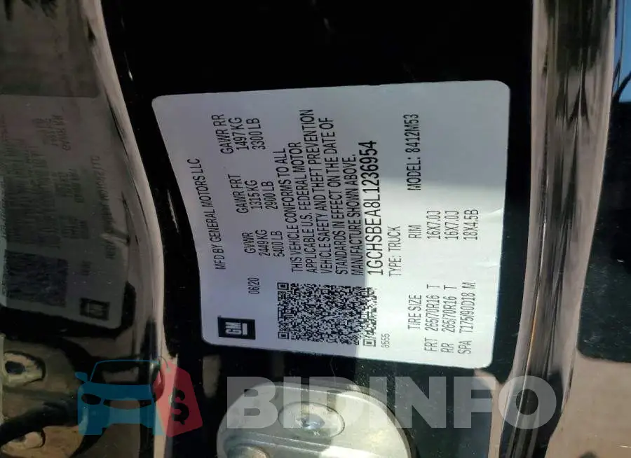1GCHSBEA8L1236954 Photo# 12