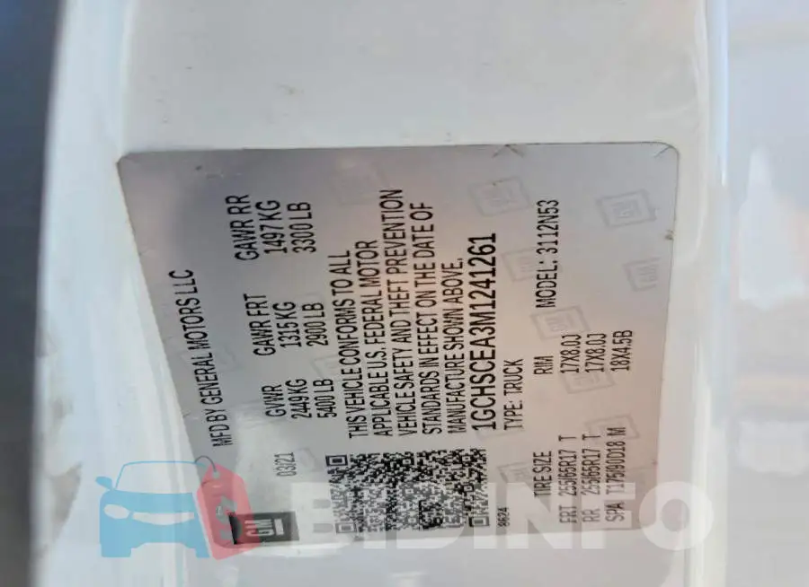 1GCHSCEA3M1241261 Photo# 12