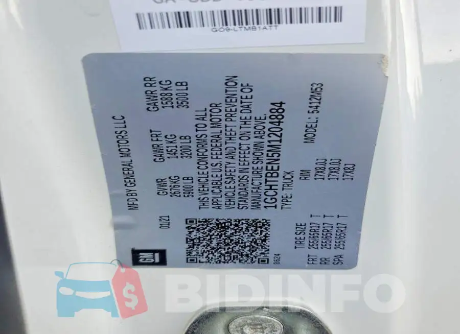 1GCHTBEN5M1204884 Photo# 12