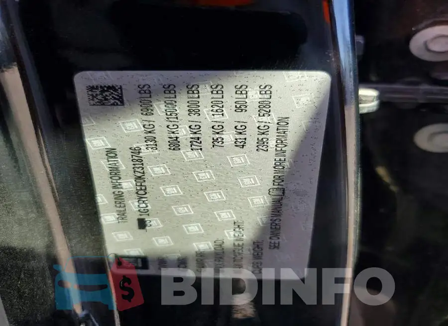 1GCRYCEF0KZ318746 Photo# 13