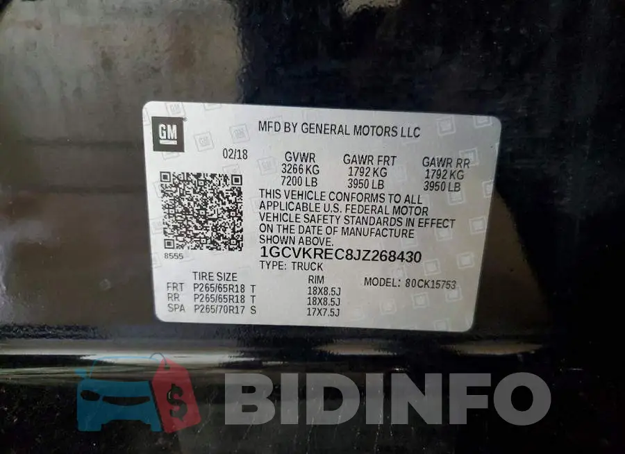 1GCVKREC8JZ268430 Photo# 13