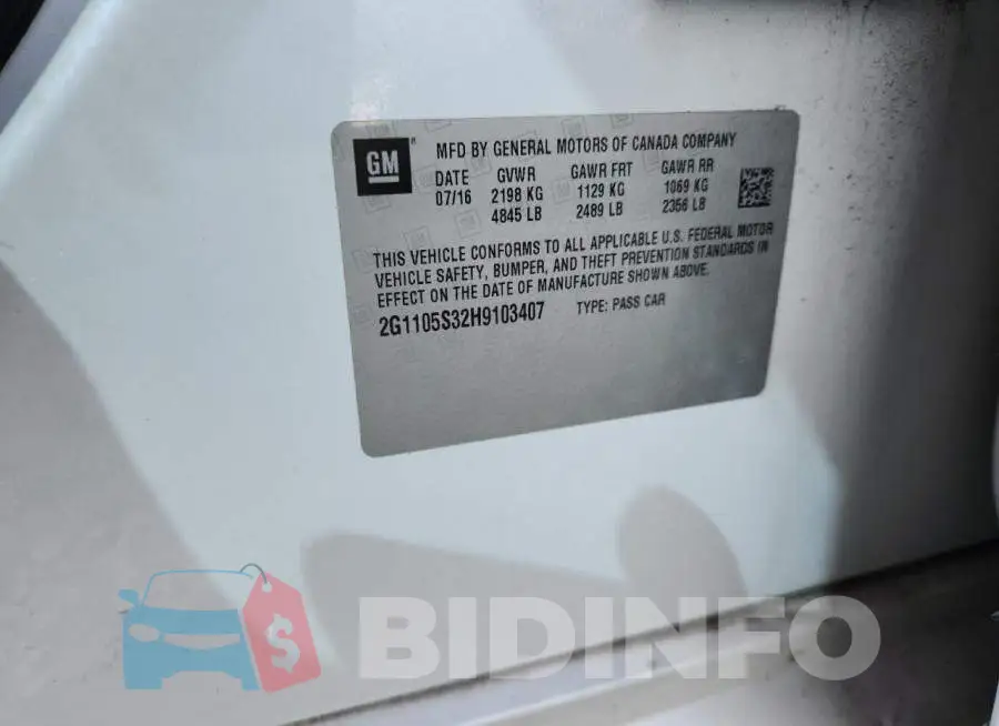 2G1105S32H9103407 Photo# 12