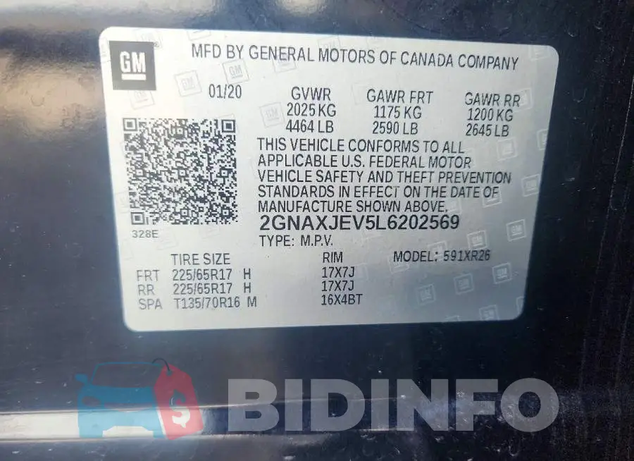 2GNAXJEV5L6202569 Photo# 13