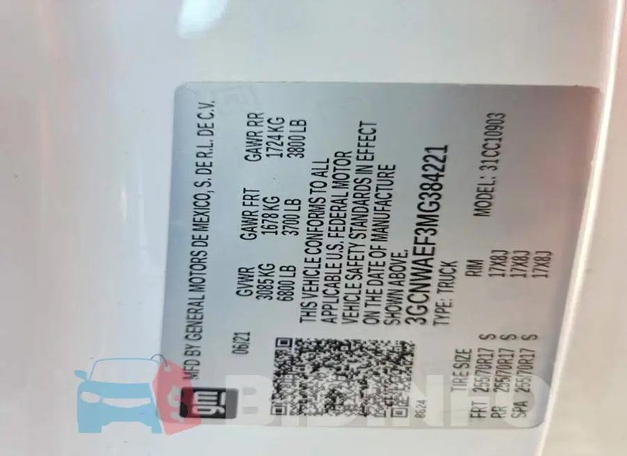 3GCNWAEF3MG384221 Photo# 12