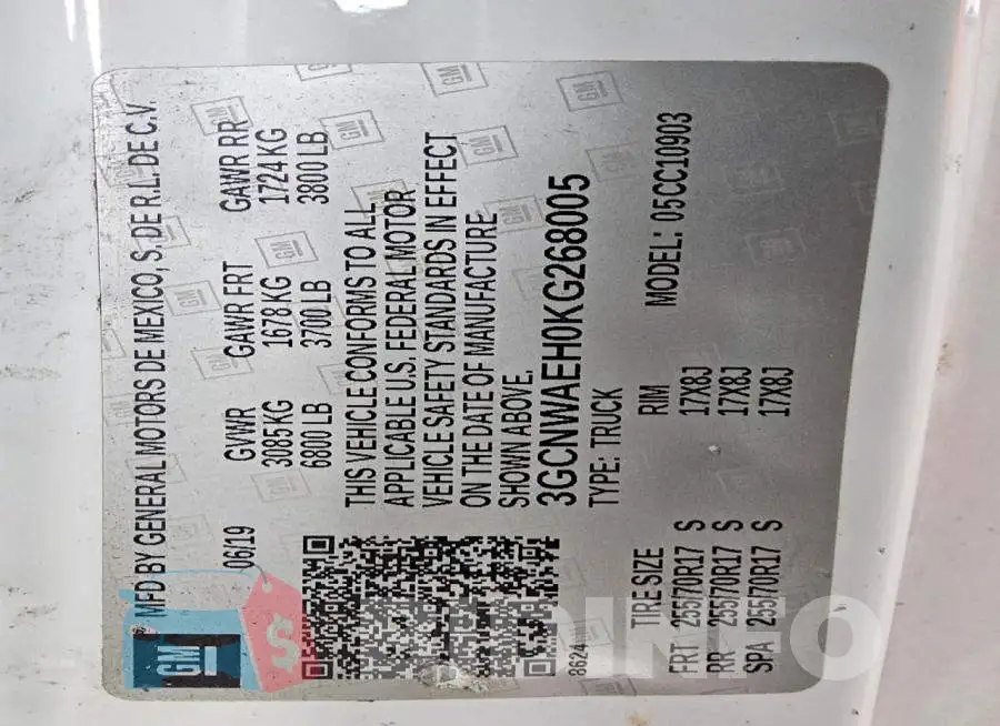 3GCNWAEH0KG268005 Photo# 12