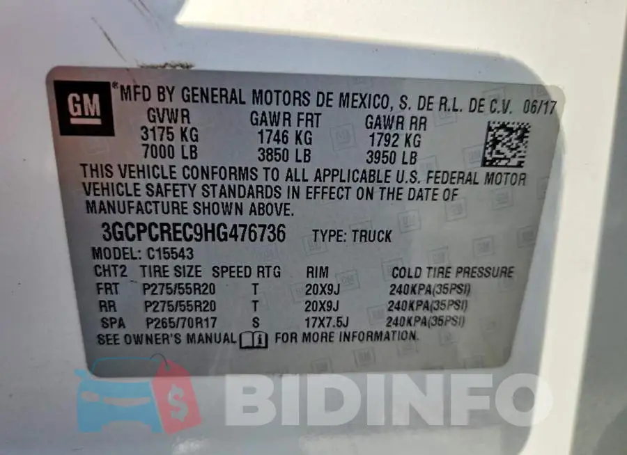 3GCPCREC9HG476736 Photo# 12