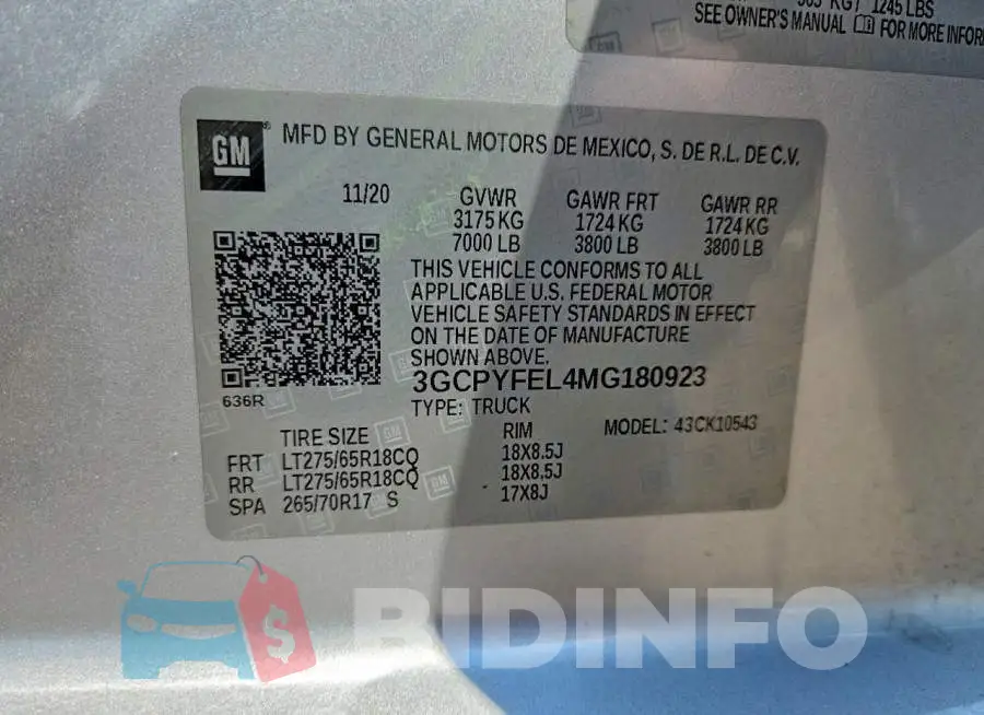 3GCPYFEL4MG180923 Photo# 13