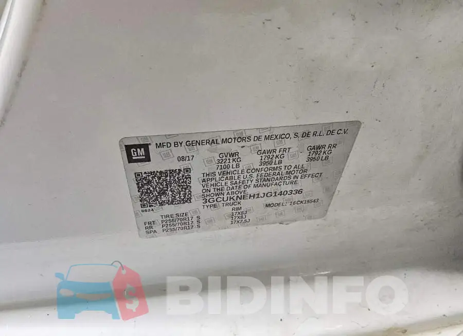 3GCUKNEH1JG140336 Photo# 12