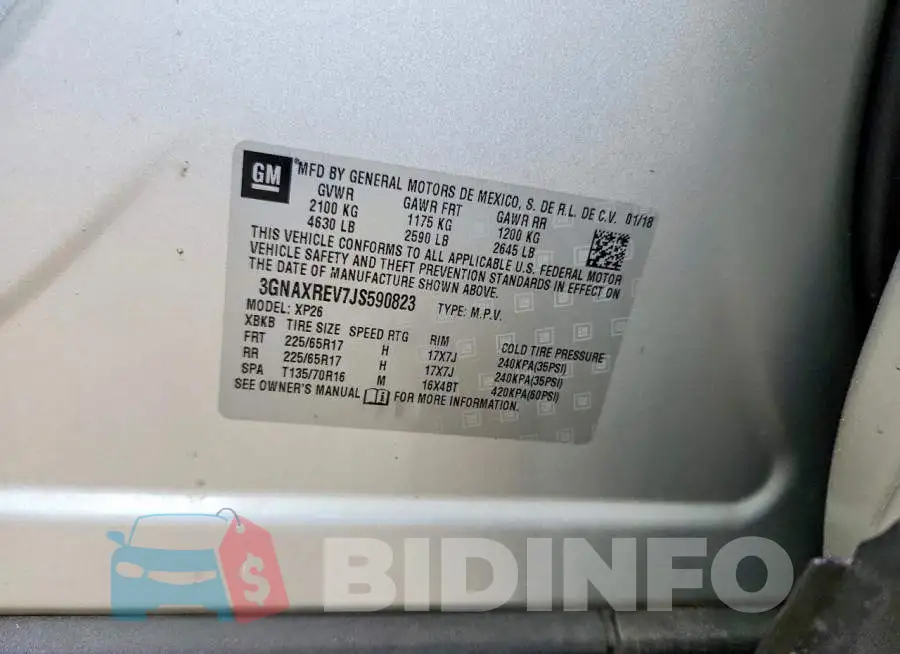 3GNAXREV7JS590823 Photo# 12
