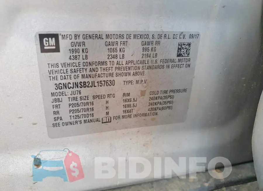 3GNCJNSB2JL157630 Photo# 12