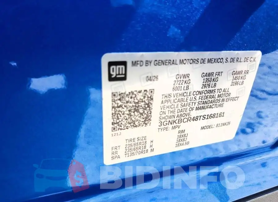 3GNKBCR48TS168161 Photo# 13