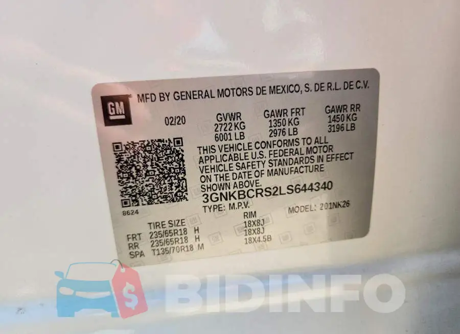 3GNKBCRS2LS644340 Photo# 13