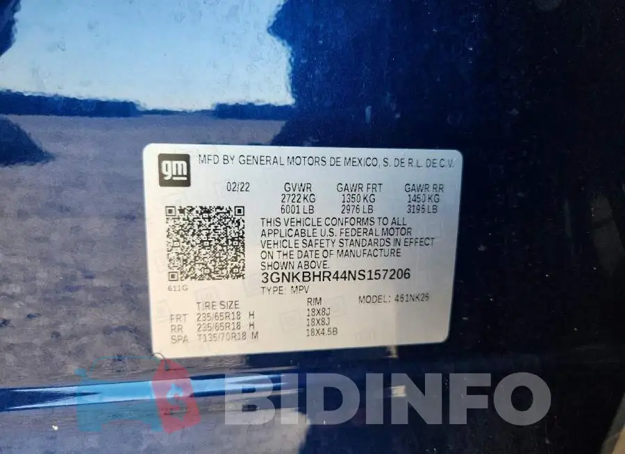 3GNKBHR44NS157206 Photo# 13