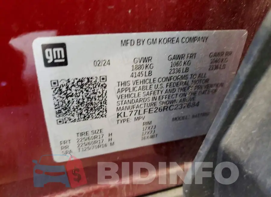 KL77LFE26RC237684 Photo# 14