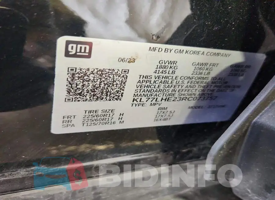 KL77LHE23RC073757 Photo# 14