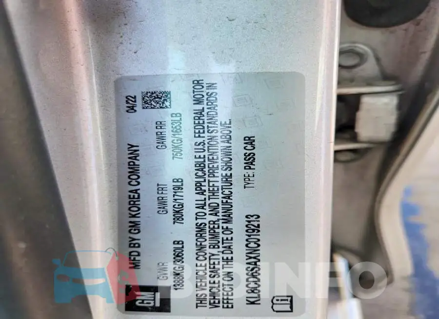 KL8CD6SAXNC019213 Photo# 12