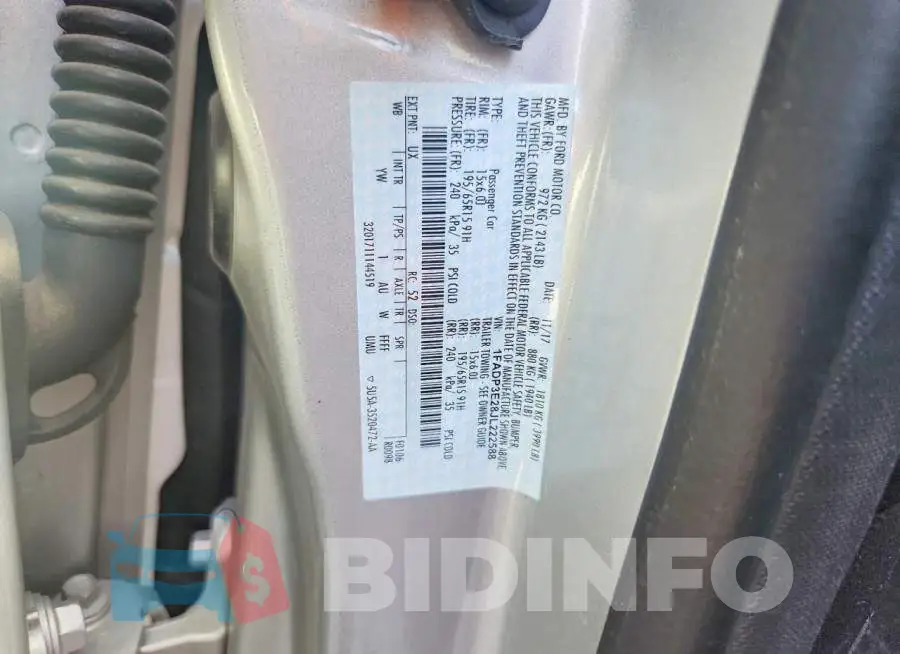 1FADP3E28JL222588 Photo# 13