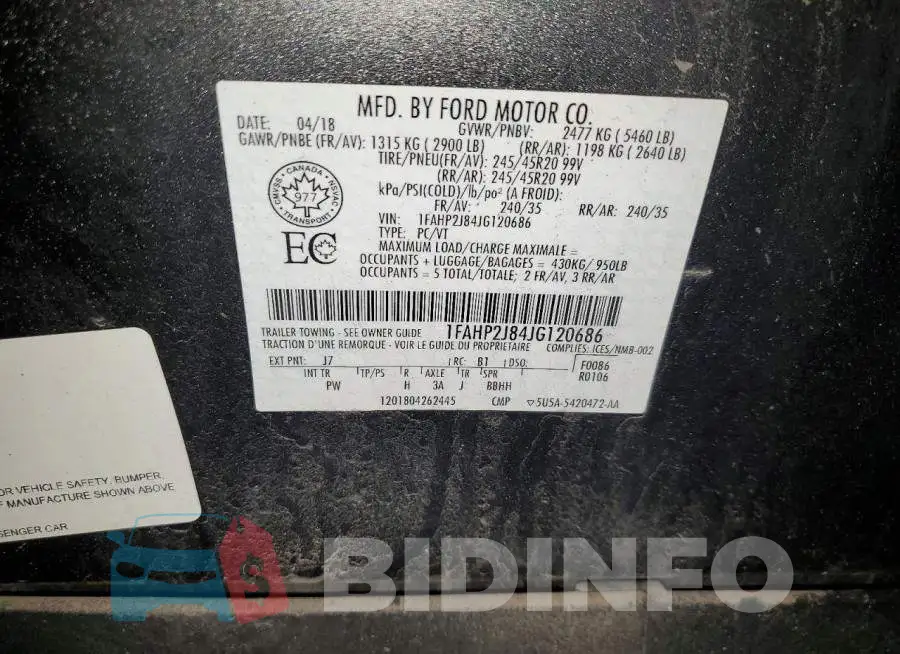1FAHP2J84JG120686 Photo# 12