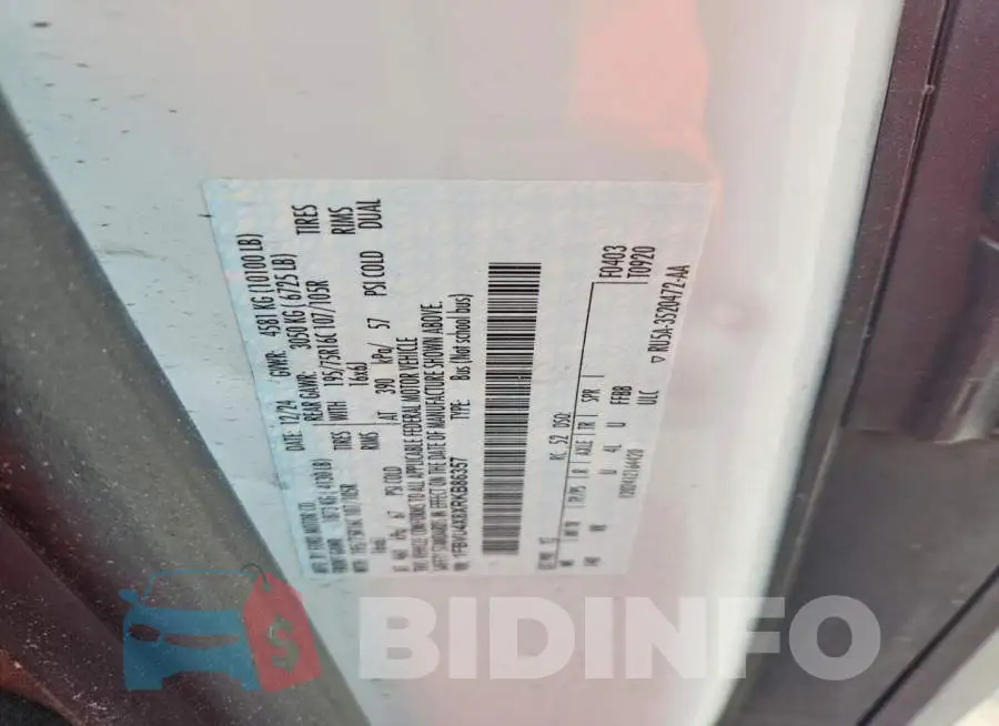 1FBVU4X8XRKB86357 Photo# 13