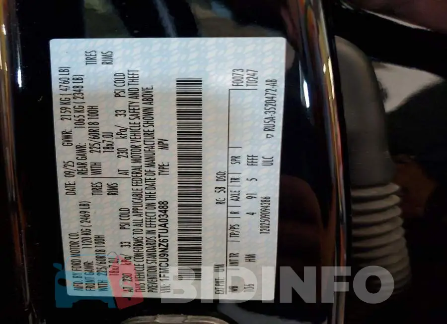 1FMCU9NZ6TUA03488 Photo# 13