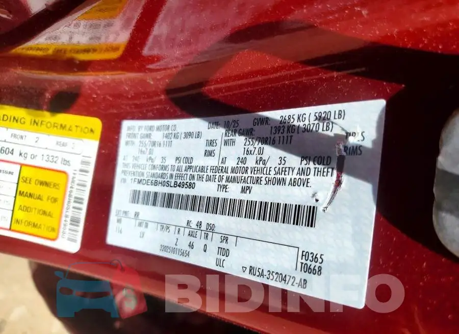 1FMDE6BH0SLB49580 Photo# 13