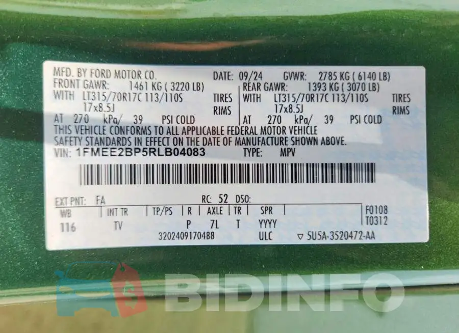 1FMEE2BP5RLB04083 Photo# 12