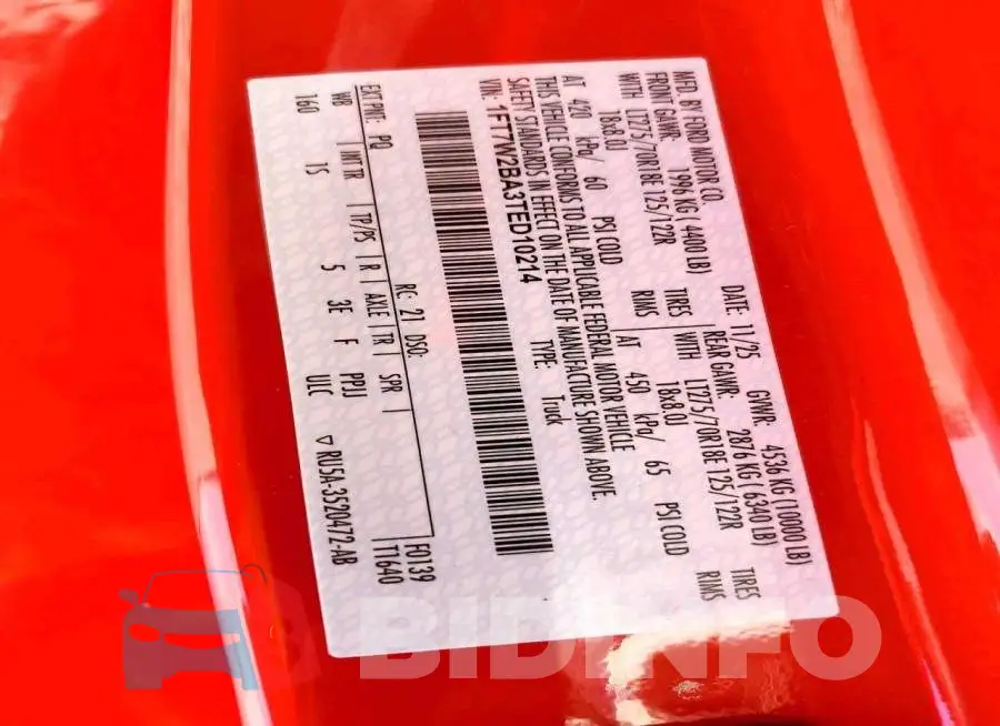 1FT7W2BA3TED10214 Photo# 12