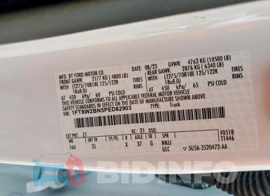 1FT8W2BN5PED82903 Photo# 12