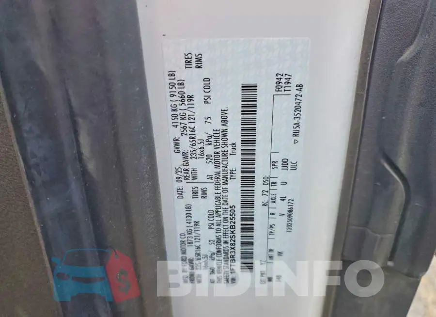 1FTBR3X82SKB25505 Photo# 14