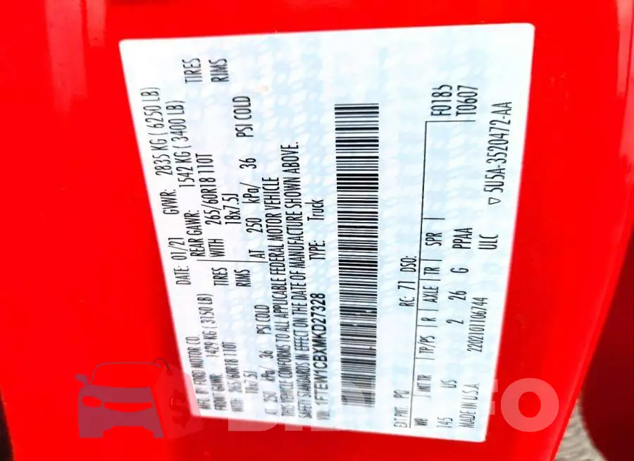 1FTEW1CBXMKD27328 Photo# 12