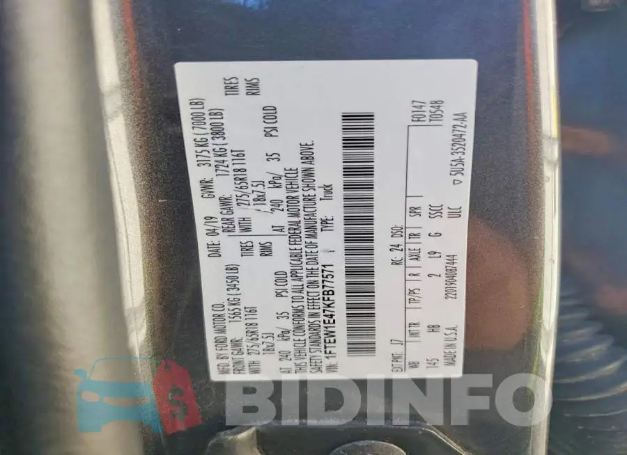 1FTEW1E47KFB77571 Photo# 12