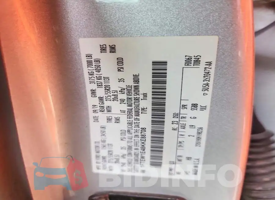 1FTEW1E48KKE88708 Photo# 12