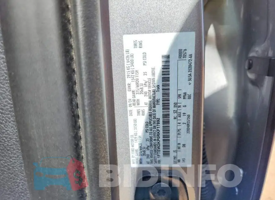 1FTEW2KP0RKF17892 Photo# 12
