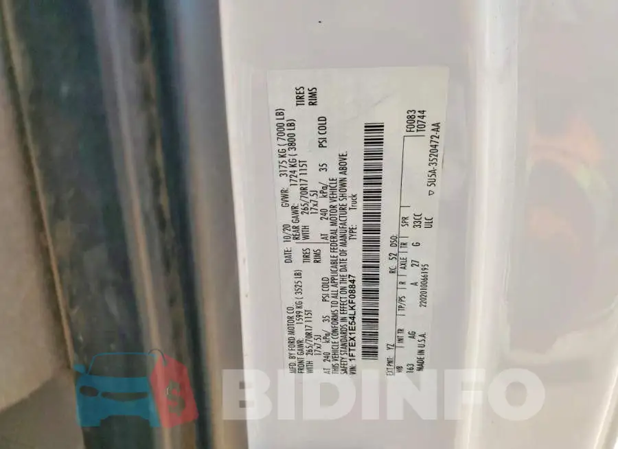 1FTEX1E54LKF08847 Photo# 12