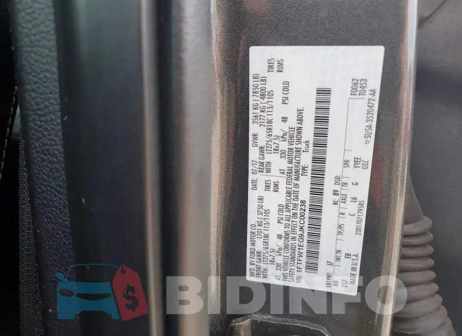 1FTFW1EG9JKC00238 Photo# 12