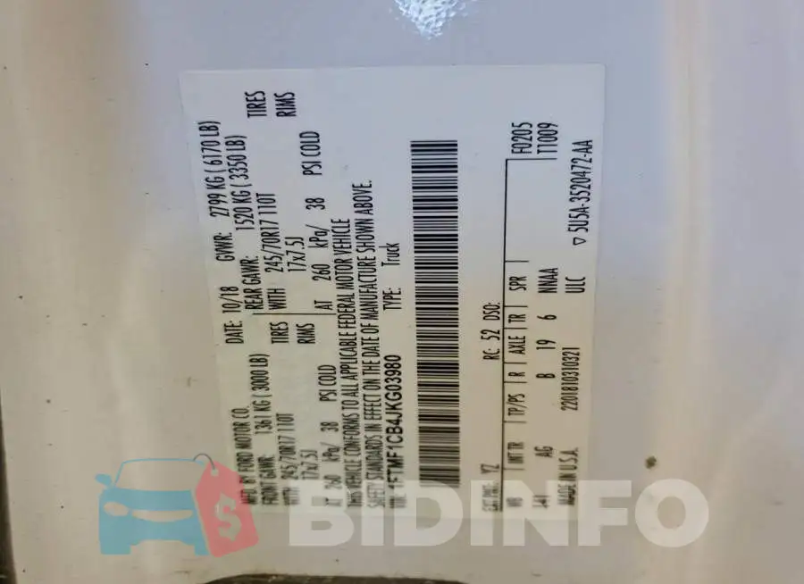 1FTMF1CB4JKG03980 Photo# 12